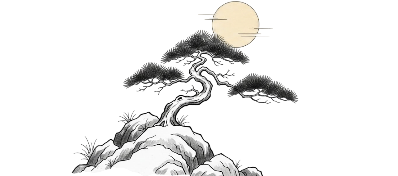 pintura estilo dibujo de paisaje chino